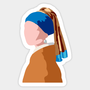 Girl with pearl earring Sticker